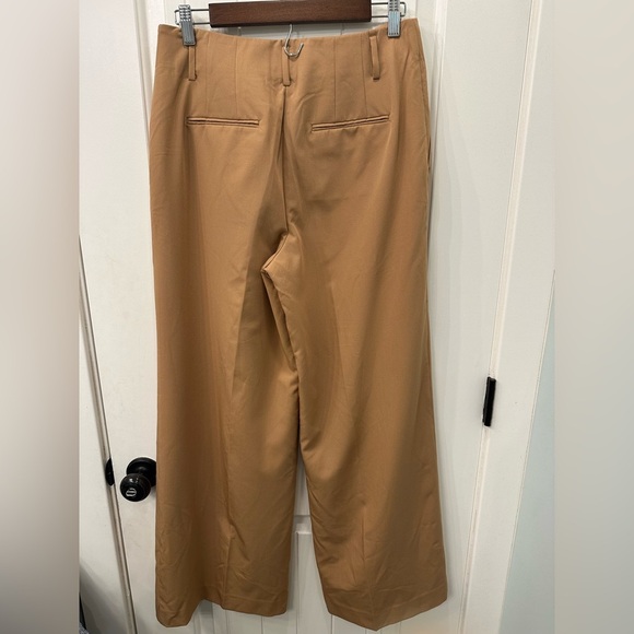 Ann Taylor Camel High Waist Wide Leg Trousers 4 - Picture 3 of 5